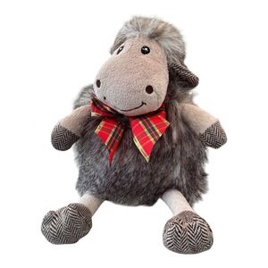 Pier‎ 1 Imports toys plush Bolt the Reindeer deer stuffed toy w xmas bow 13"